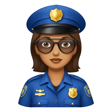 woman police wearing sun glasses sticker
