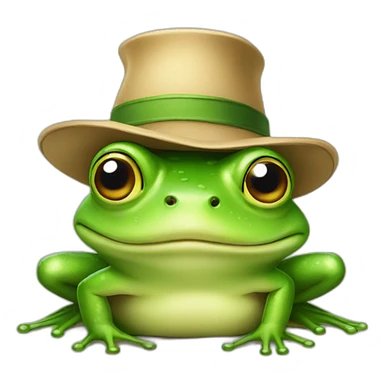 Frog with a hat sticker