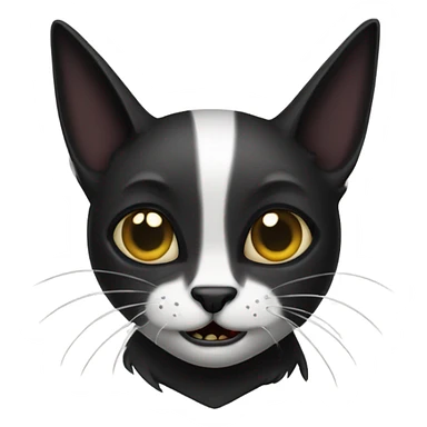 terrified black medieval cat, gothic style sticker