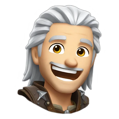 geralt laughing sticker