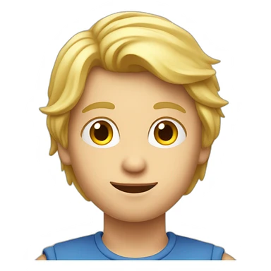 Jongen met blond haar aan het gamen sticker