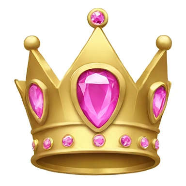 A simple Gold crown with pink jewel sticker