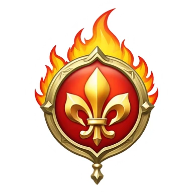 fire royal emblem sticker