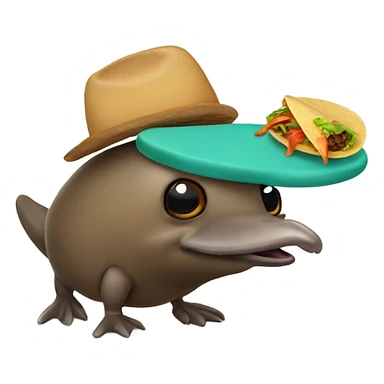 Platypus with taco sticker
