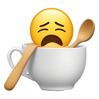 facepalm emoji Mixing with Spoon emoji sticker