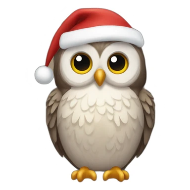 Christmas owl sticker