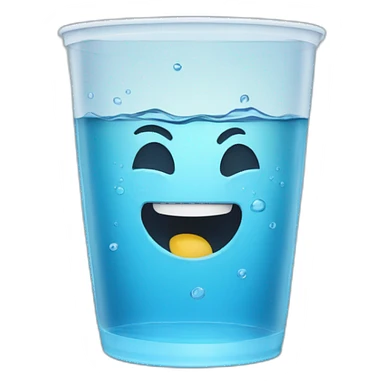 happy half empty cup of water sticker