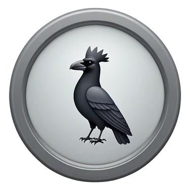 flat minimalist icon of a circle made of Crenels with a rook in the middle sticker