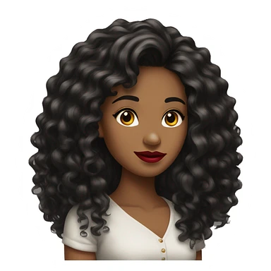 pretty-long-curly-black-hair-caramel-woman-red-lips- sticker