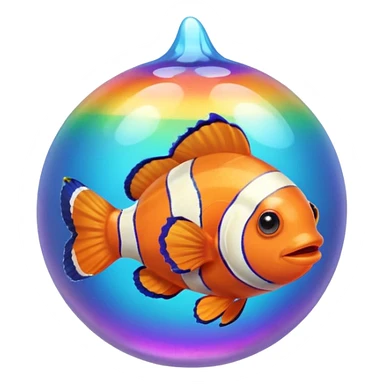 Ball of Goos with Rainbow Clownfish sticker