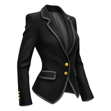 Realistic isolated side view of a velvet feminine fashion blazer jacket. sticker