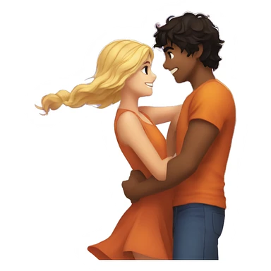 Percy Jackson and Annabeth Chase dancing  sticker