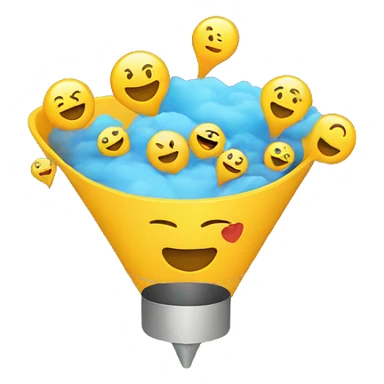 funnel sales with emojis smile sticker