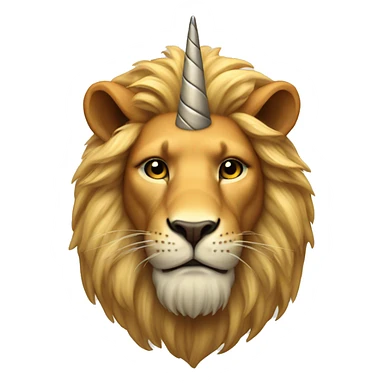 Lion with a unicorn horn sticker
