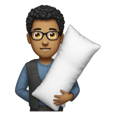 nerd with body pillow sticker