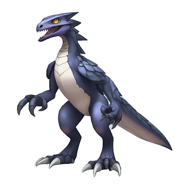  Cool Edgy Shiny Digimon-Fakemon-Raptor-Reptile full body sticker