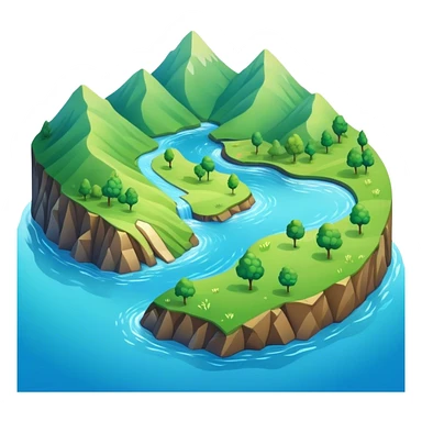 isometric terrain land sticker