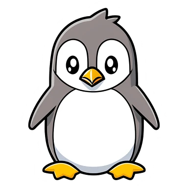 An angry penguin sticker