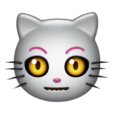 scary hello kitty sticker