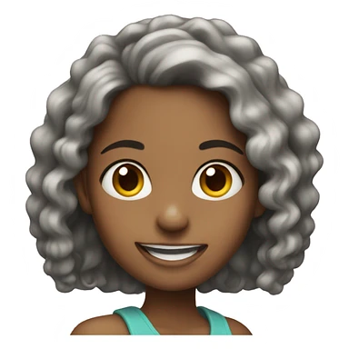 smiling girls with hoop earrings sticker