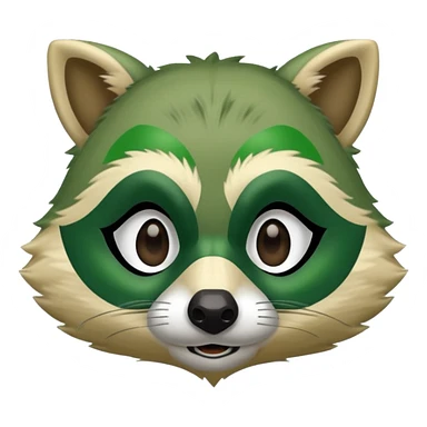 waitor green racoon sticker