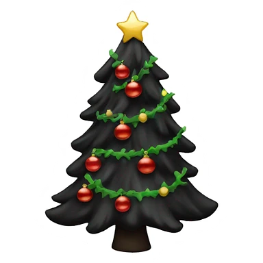 Black Christmas tree  sticker