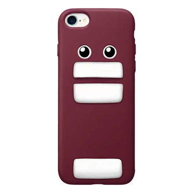 iphone with burgundy case sticker