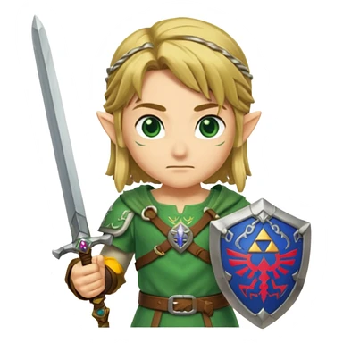 zelda Link with his sword sticker