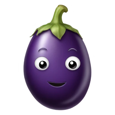 Eggplant with legs sticker