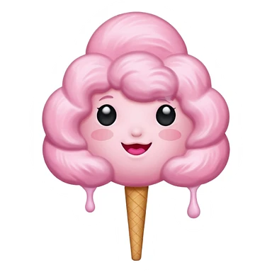 Create a cotton candy emoji sticker