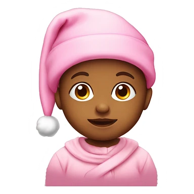 Baby with pink santa hat sticker
