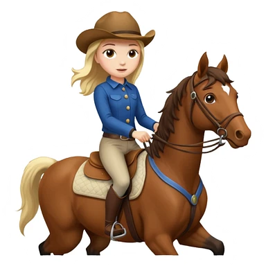 jeune fille a cheval sticker