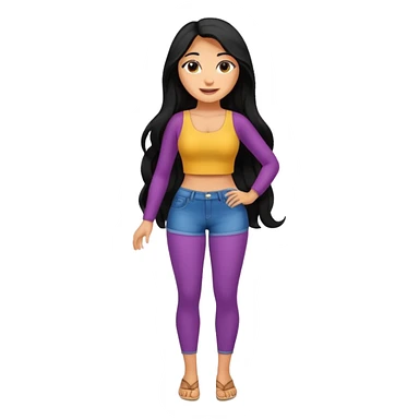 latina baddie, latina woman with great thick body, pretty, full body sticker