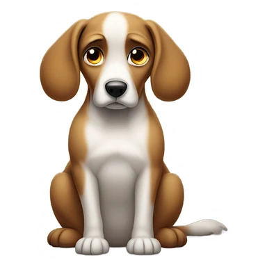 Disappointed dog sticker