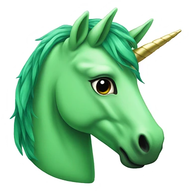 Green unicorn  sticker