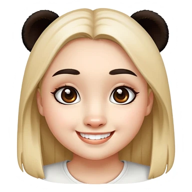 a girl with panda eyes sticker