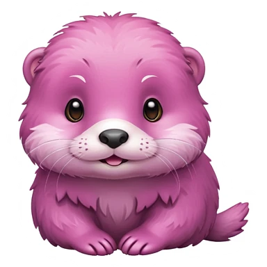 pink cute otter sticker