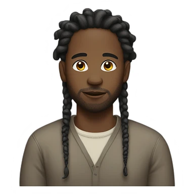 Black man with locs sticker