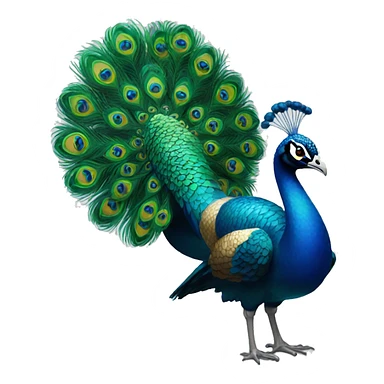 Feature of peacock  sticker