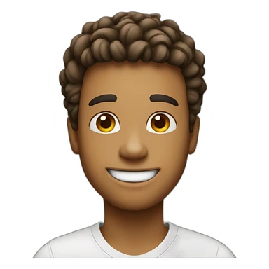 Create a innocent student with big smile sticker