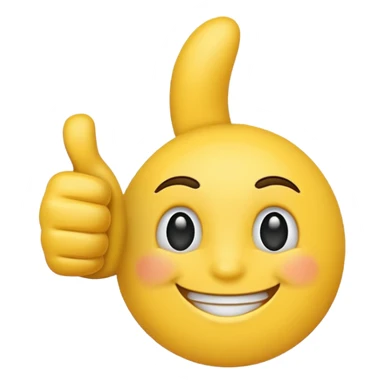 thumbs up emoji, friendly and clear sticker