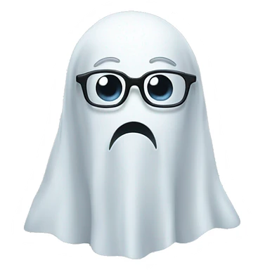 ghost with glasses sticker