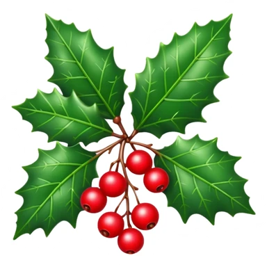 Small Christmas holly sticker