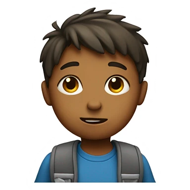 child shrugs his shoulders and spreads his arms  sticker