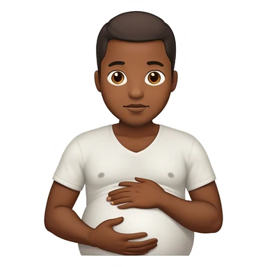 Pregant black man sticker