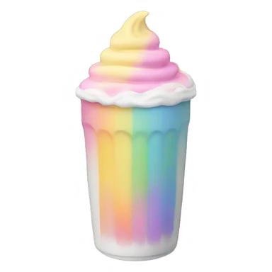 Rainbow pastel shake  sticker