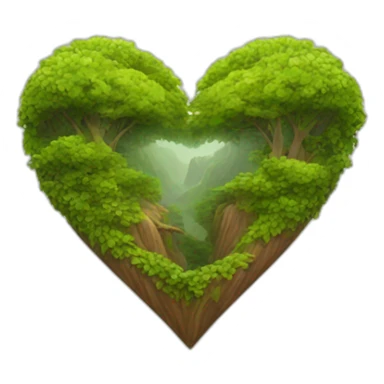 Nature heart sticker