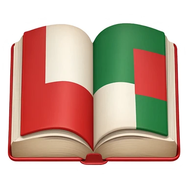 italian austrian flags in a dictionary sticker