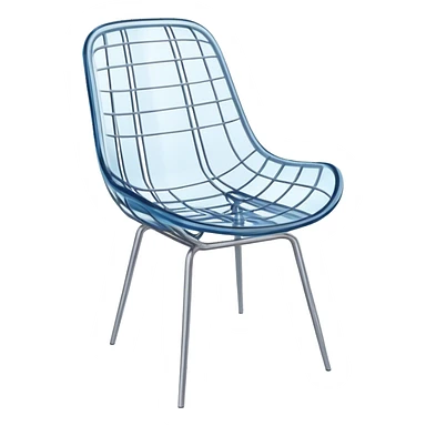 Icon for Furniture Design: a drawing of furniture elements, such as a chair or table, with a 3D model of the piece displayed alongside. The icon should represent the process of designing and modeling furniture. Transparent background. sticker