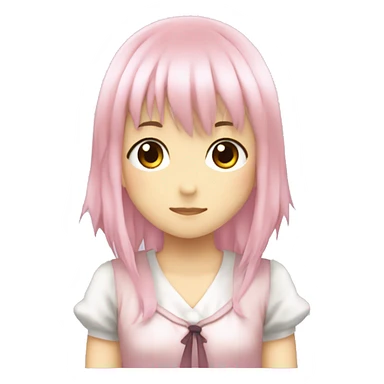 Madoka kaname "light pink hair wit bangs" sticker